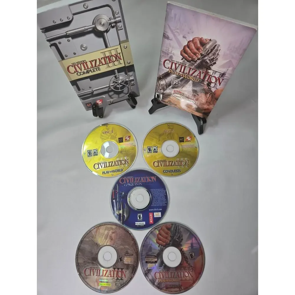 Sid Meier’s Civilization III Complete PC CD-ROM Complete 3 Disc Box Set 2K Games